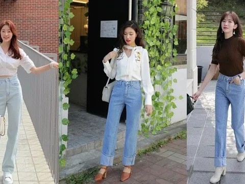 Mùa thu diện quần jeans ống loe chanh sả hết nấc, diện lên tôn dáng vô cùng